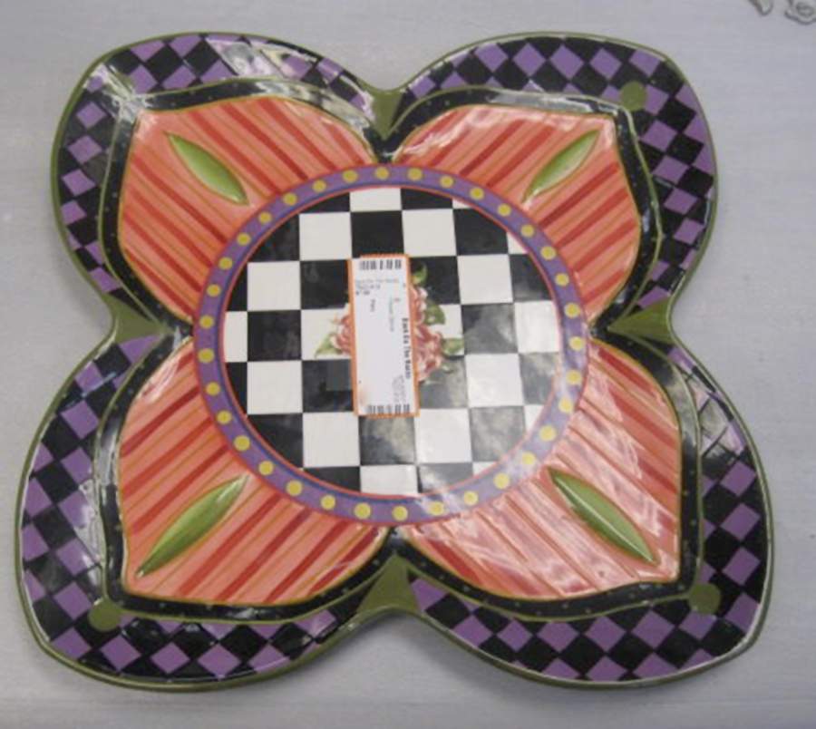 Amber Rose 10" Square Serving Platter by Ambiance-1