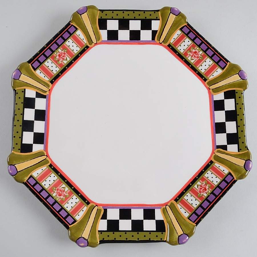 Amber Rose Octagonal Dinner Plate by Ambiance-1