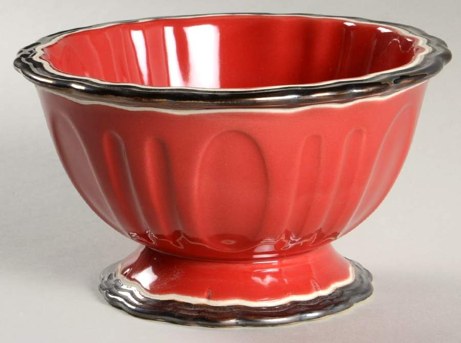 Versailles Red Soup/Cereal Bowl by Ambiance-1