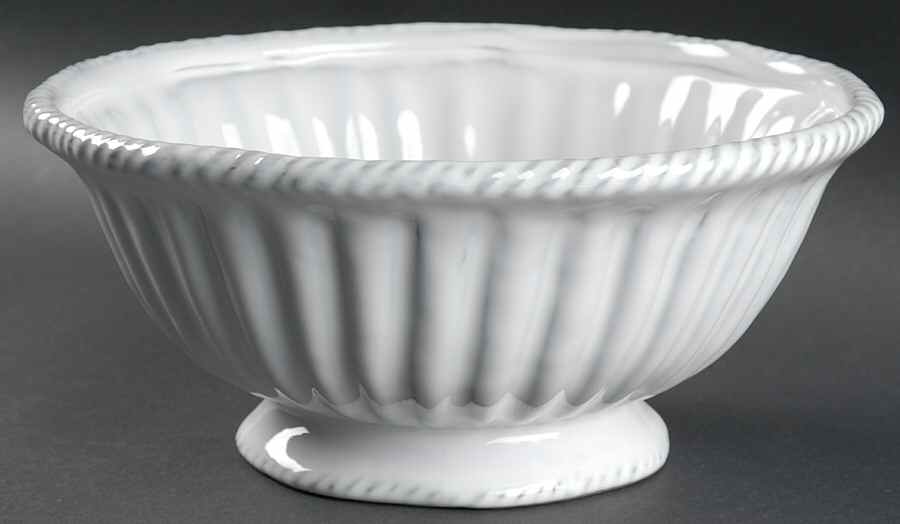 Elegance Ribbed 9" Round Serving Bowl by Ambiance-1