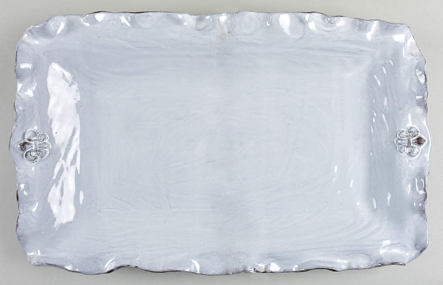 Fleur de Lis 19" Rectangular Serving Platter by Abigails-1