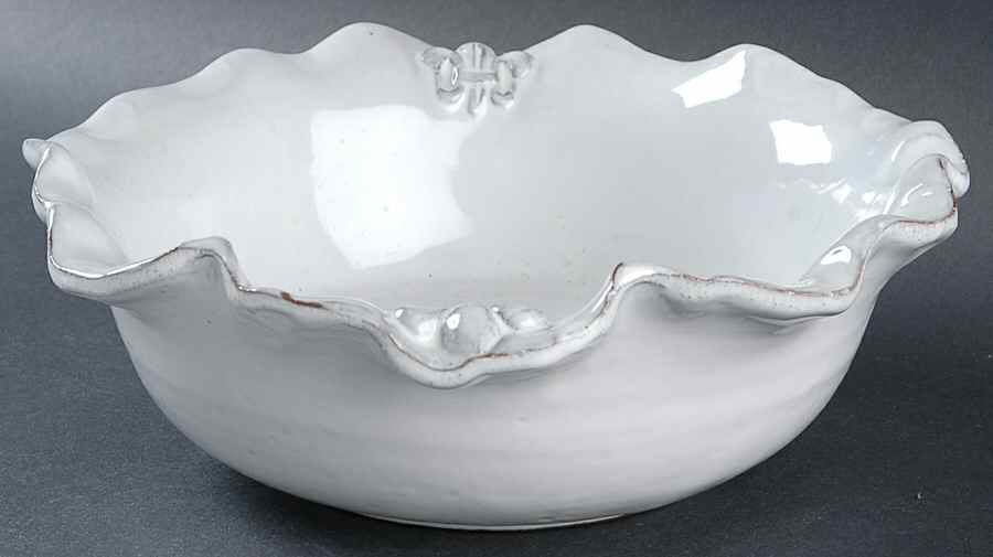 Fleur de Lis 10" Large Salad Serving Bowl by Abigails-1