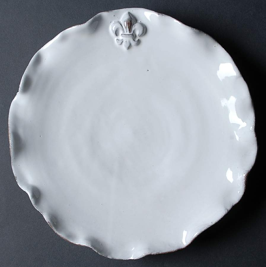 Fleur de Lis Dinner Plate by Abigails-1