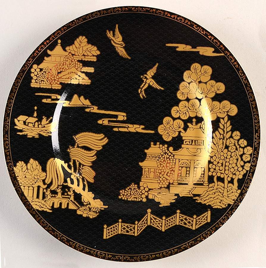 Forbidden City Black Salad Plate by 222 Fifth (PTS)-1