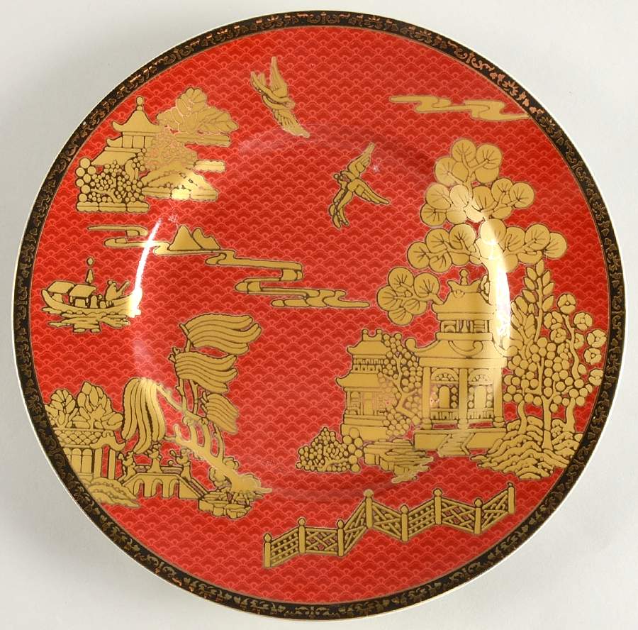 Forbidden City Red Salad Plate by 222 Fifth (PTS)-1