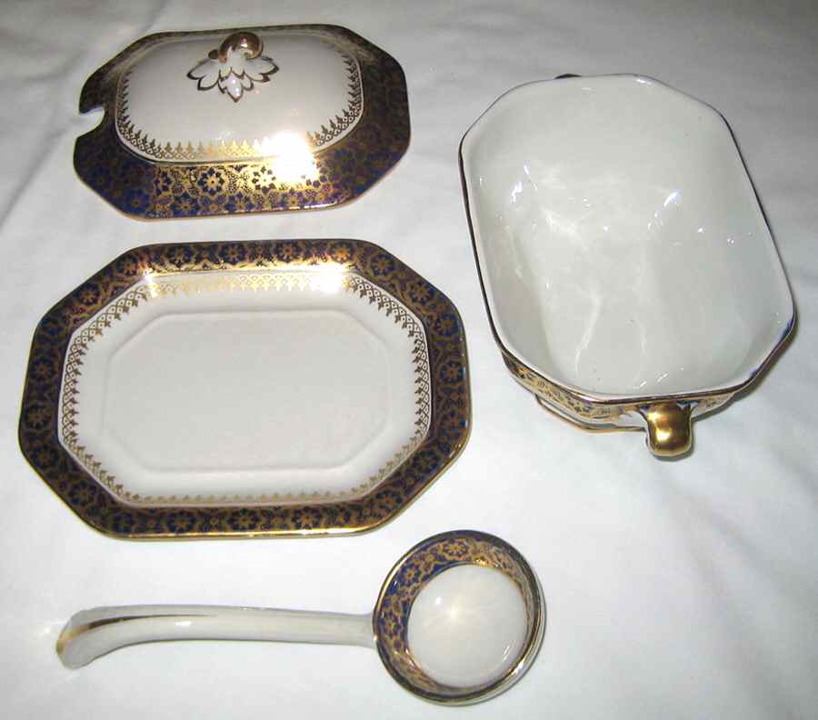 C2734 Tureen & Lid w/Ladle & Underplate by Ashworth Bros-1
