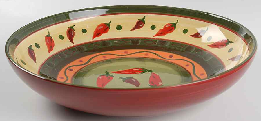 Cayenne 13" Pasta Serving Bowl by 222 Fifth (PTS)-1