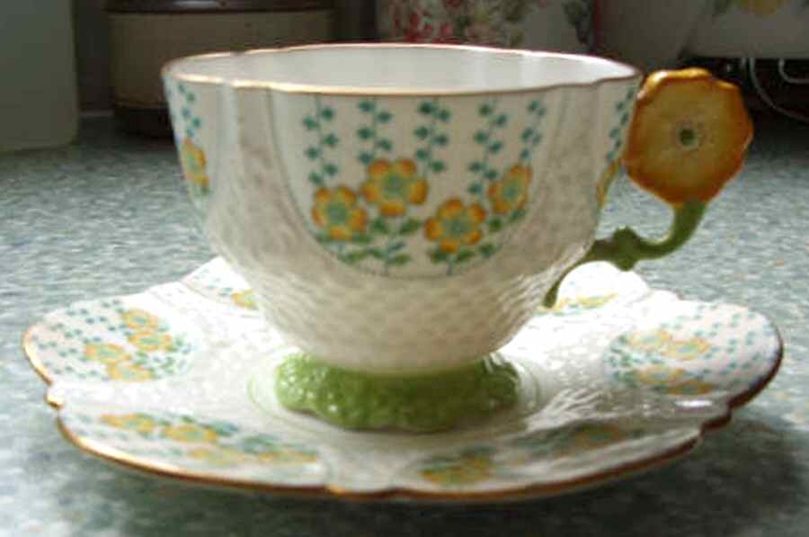 B1576 Footed Cup & Saucer Set by John  Aynsley & Sons-1