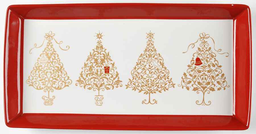 Golden Tree 13" Rectangular Serving Platter by 222 Fifth (PTS)-1