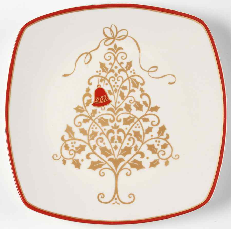 Golden Tree Square Salad Plate by 222 Fifth (PTS)-1