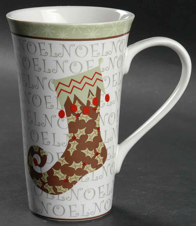 Christmas Stockings Latte Mug by 222 Fifth (PTS)-1