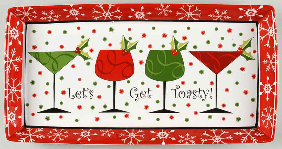 Let's Get Toasty 13" Rectangular Serving Platter by 222 Fifth (PTS)-1