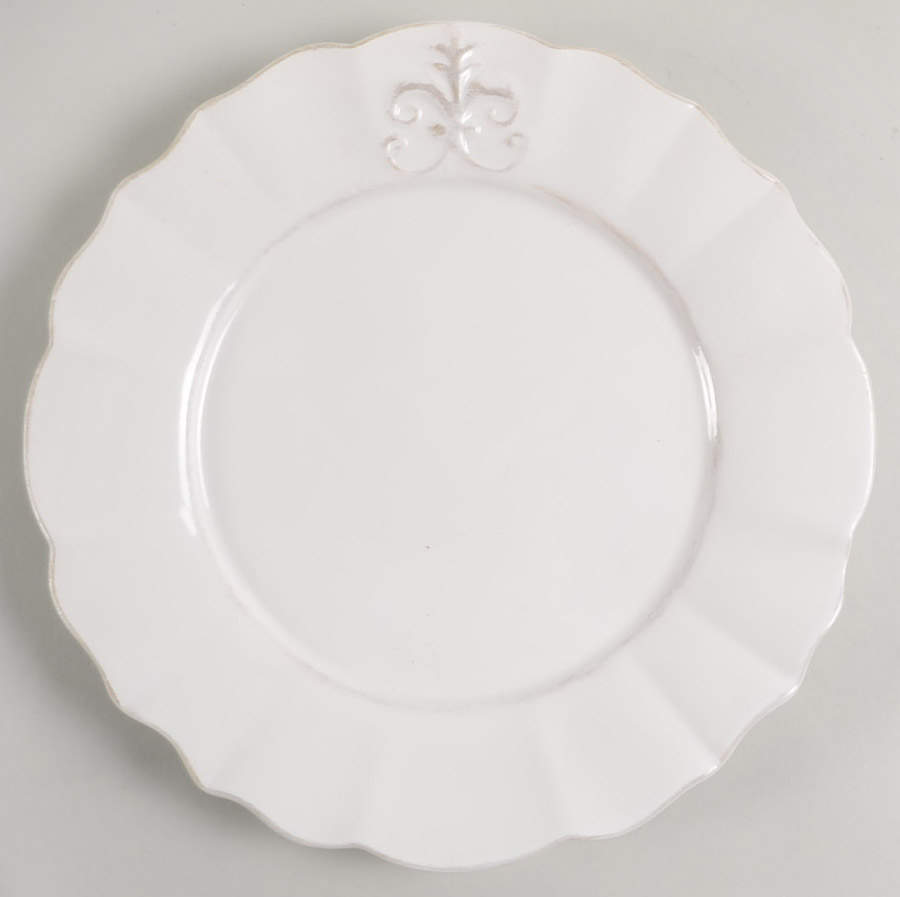 Fleur de Lys White Salad Plate by Anthropologie-1