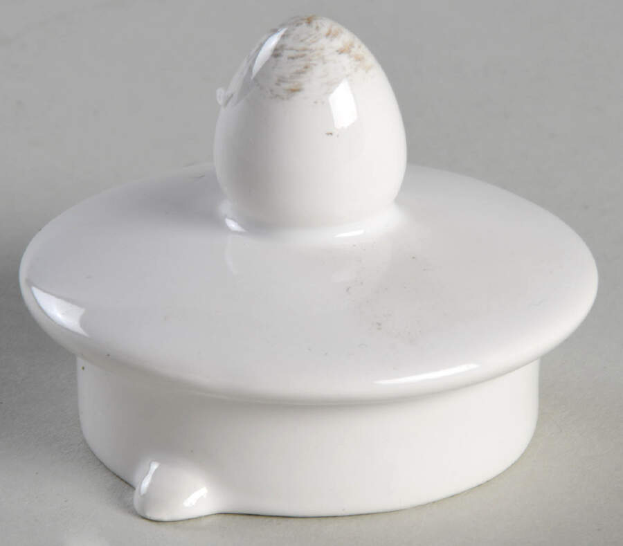 Fleur de Lys White Lid for Teapot by Anthropologie-1