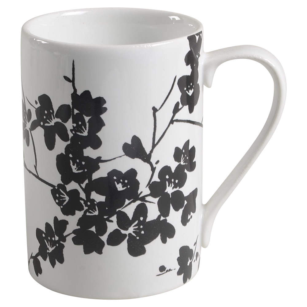 Mia Blossoms Black Mug by 222 Fifth (PTS)-1