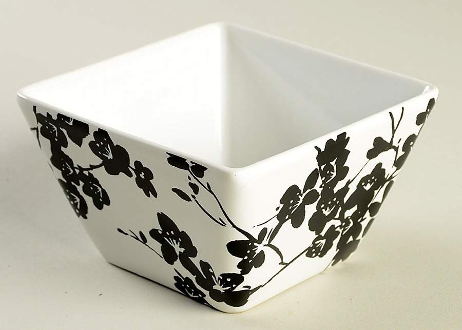 Mia Blossoms Black Individual Appetizer Bowl by 222 Fifth (PTS)-1