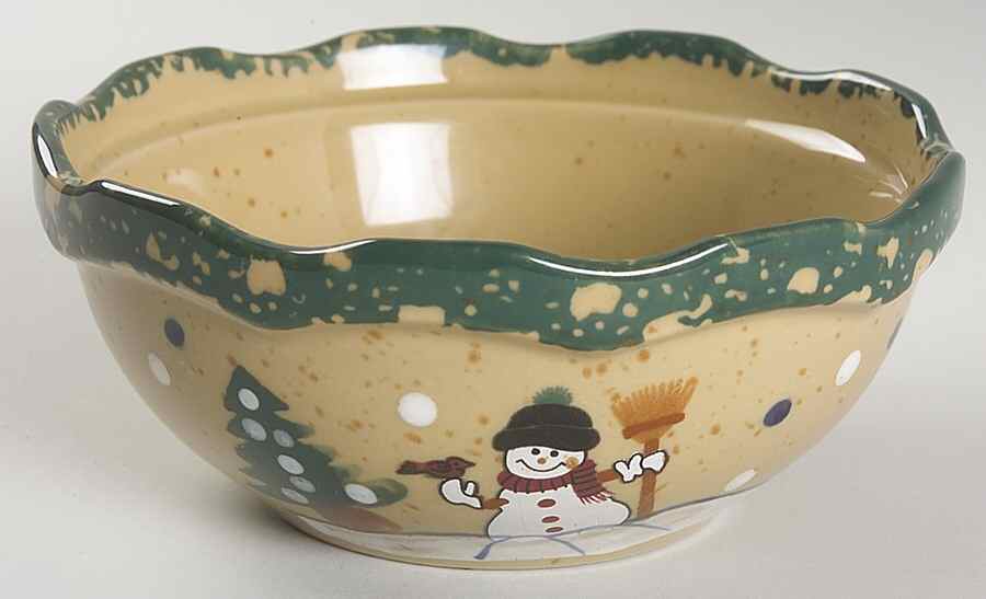 Country Snowman 6" Round Serving Bowl by Abc Distributing-1