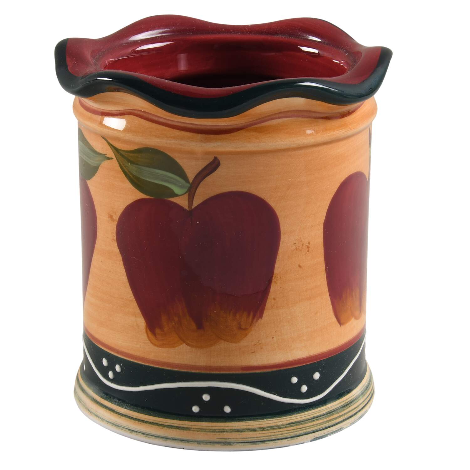 Country Apple Medium Canister No Lid by Casa Vero-1