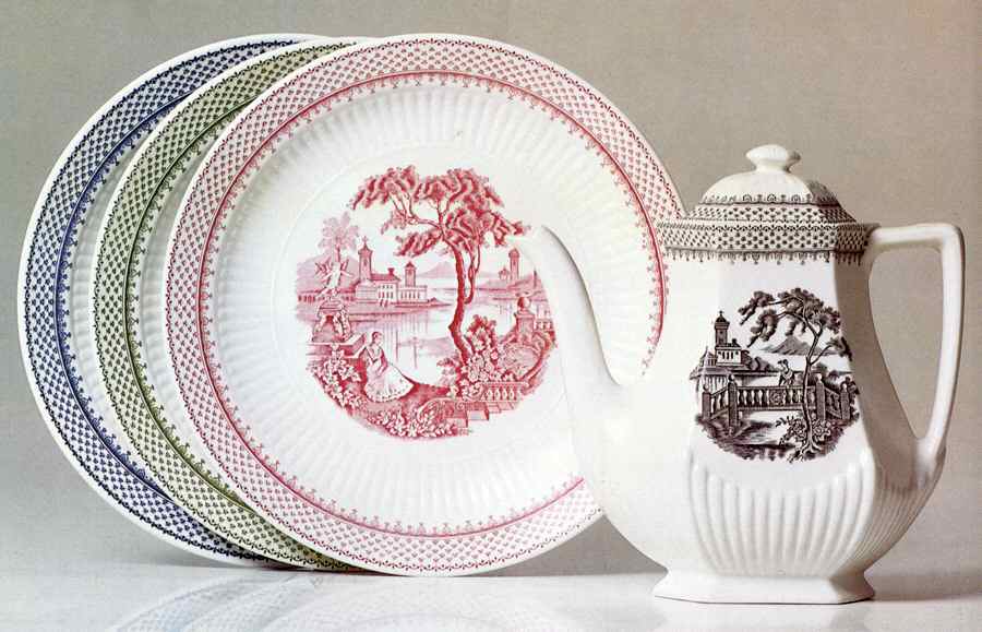 Minuet Pink Dinner Plate by Adams China-1