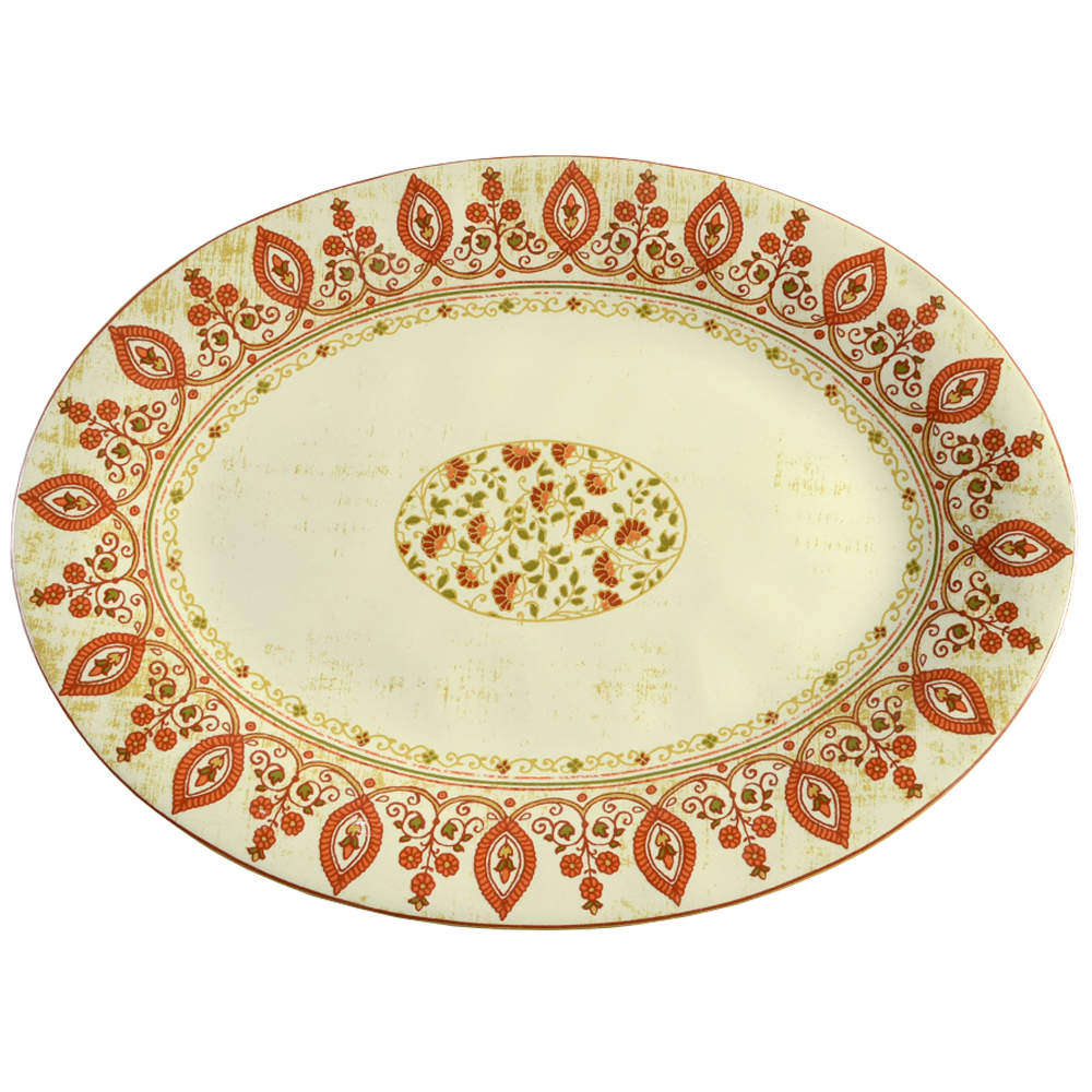 Kashmir 16" Oval Serving Platter by 222 Fifth (PTS)-1