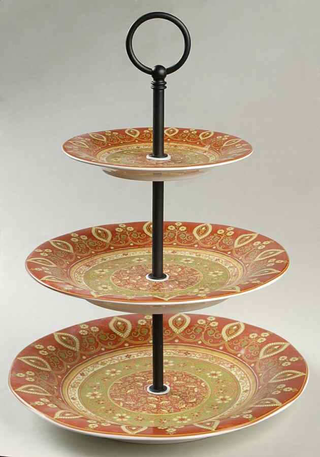 Kashmir 3 Tiered Serving Tray (DPM1,SPM1,BBM1) by 222 Fifth (PTS)-1