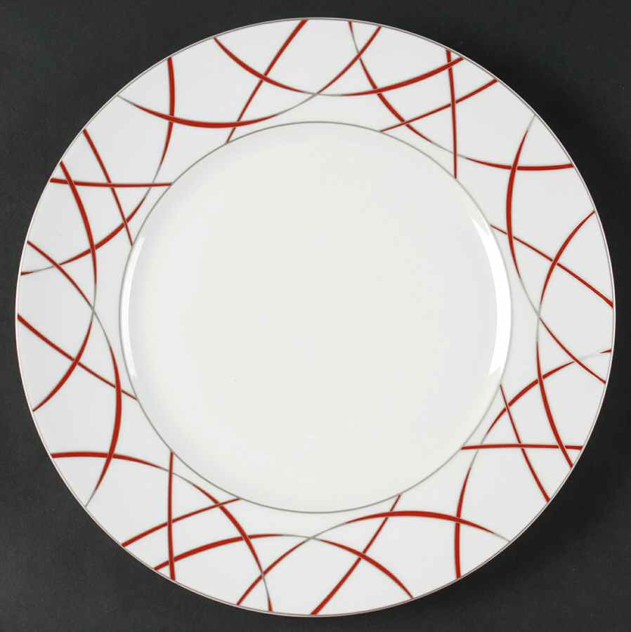 Savoy Red Dinner Plate by 222 Fifth (PTS)-1