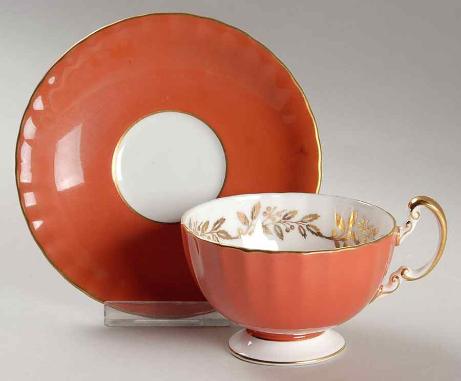 2480-1 (Fruit) Footed Cup & Saucer Set by John  Aynsley & Sons-1
