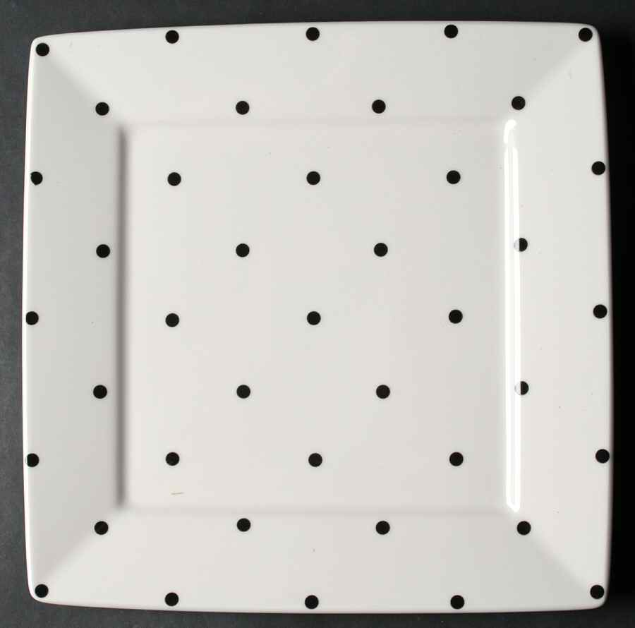 Aria Pois Black Square Dinner Plate by 222 Fifth (PTS)-1