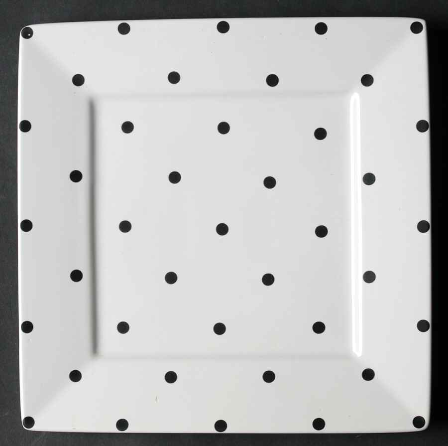 Aria Pois Black Square Salad Plate by 222 Fifth (PTS)-1