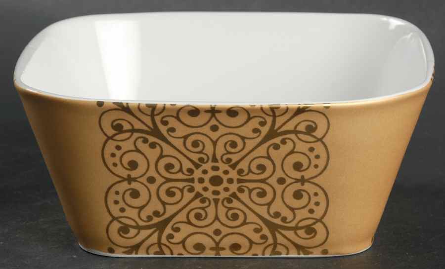 Contessa Gold Square Soup/Cereal Bowl by 222 Fifth (PTS)-1