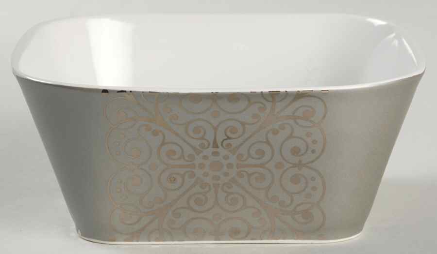 Contessa Platinum Square Soup/Cereal Bowl by 222 Fifth (PTS)-1