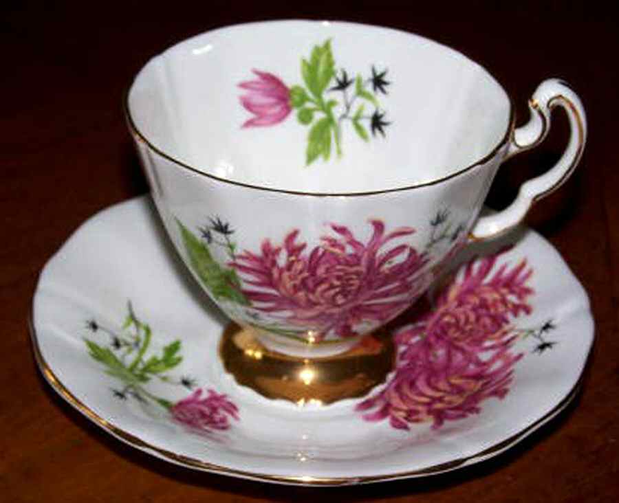 7956 Footed Cup & Saucer Set by Adderley-1
