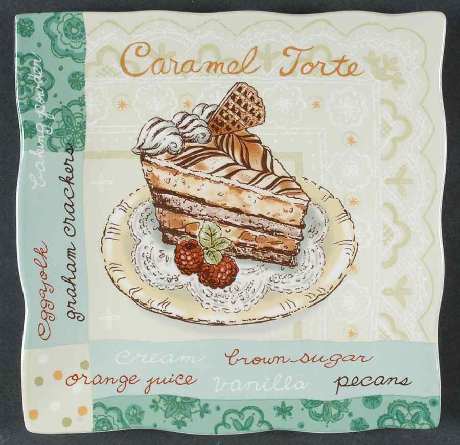 Chocolate Decadence Square Dessert Plate by 222 Fifth (PTS)-1