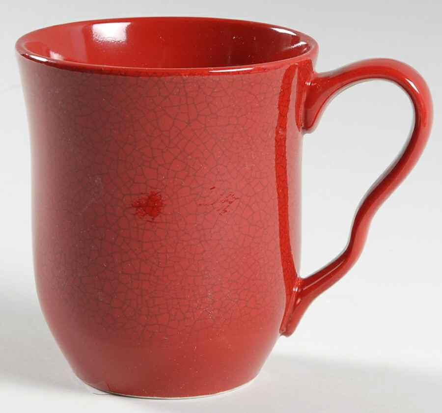 Alba Crackle Red Mug by 222 Fifth (PTS)-1