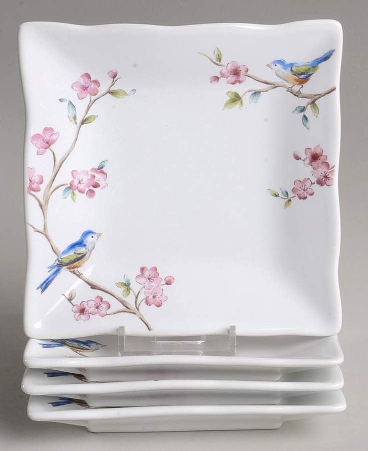 Feathered Friends Appetizer Plate - Set of 4 by 222 Fifth (PTS)-1