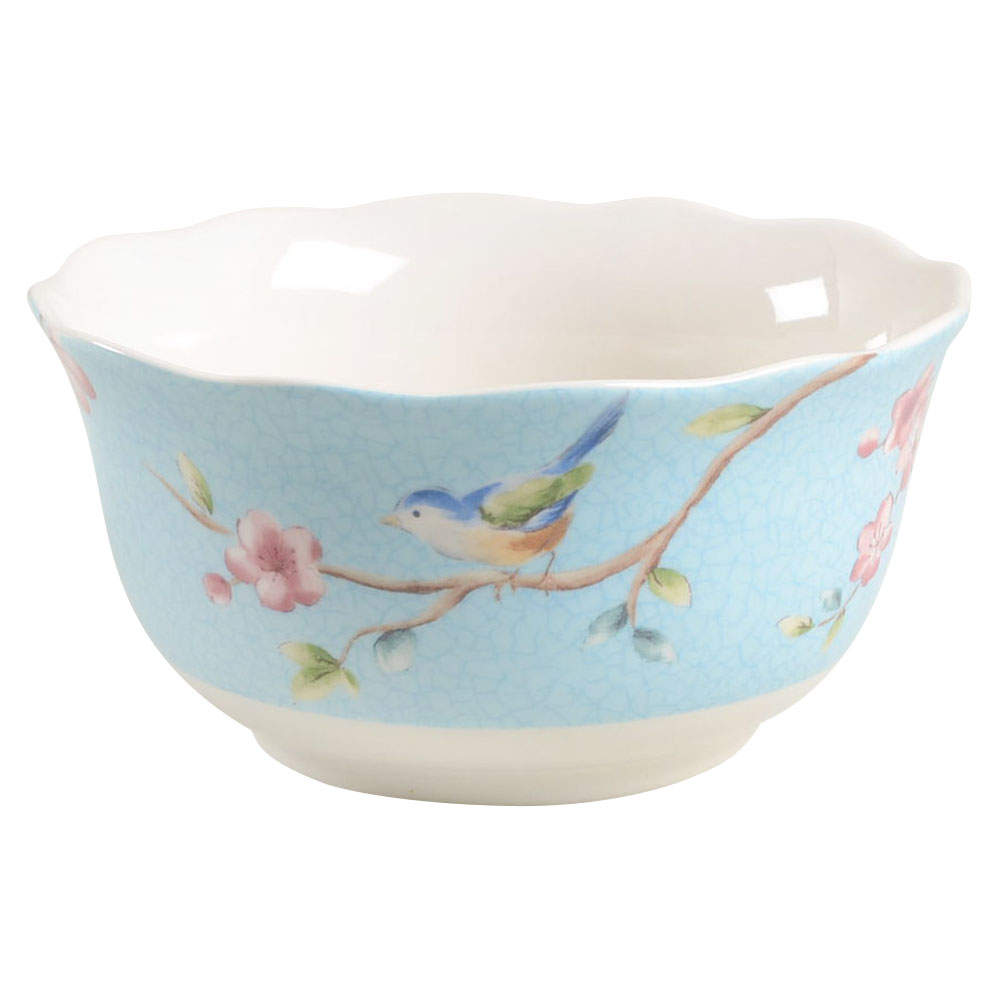 Blossom Bird Blue Soup/Cereal Bowl by 222 Fifth (PTS)-1
