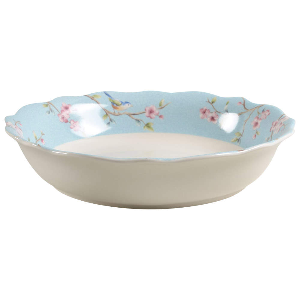 Blossom Bird Blue 13" Pasta Serving Bowl by 222 Fifth (PTS)-1