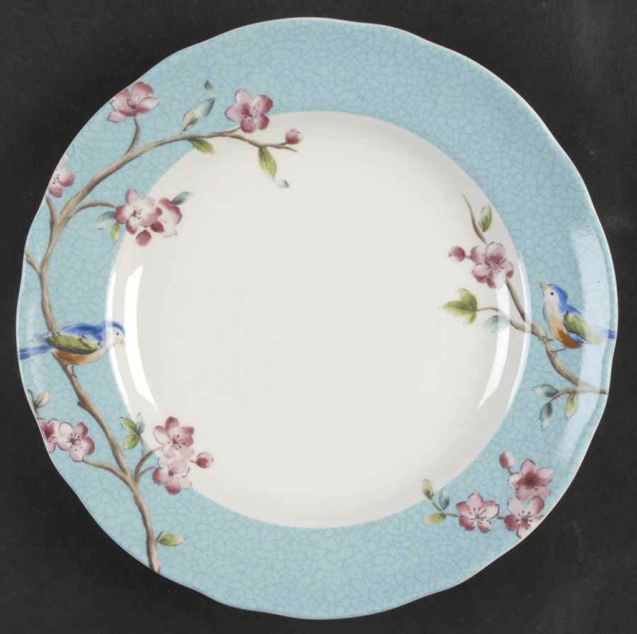 Blossom Bird Blue Salad Plate by 222 Fifth (PTS)-1