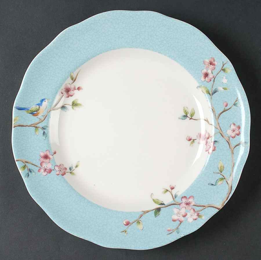 Blossom Bird Blue Dinner Plate by 222 Fifth (PTS)-1
