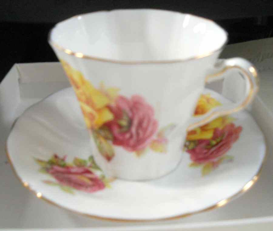 H684 Flat Cup & Saucer Set by Adderley-1