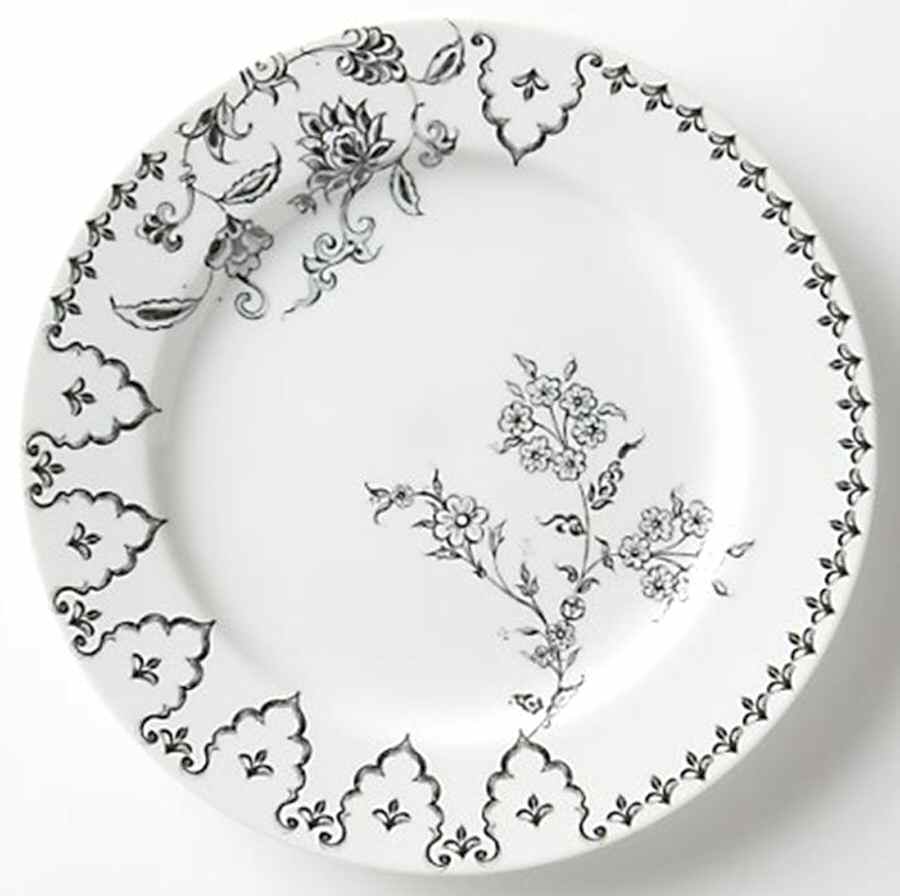 Ink Toile Dinner Plate by Anthropologie-1