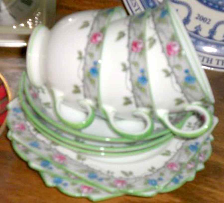 B1267-6 Footed Cup & Saucer Set by John  Aynsley & Sons-1