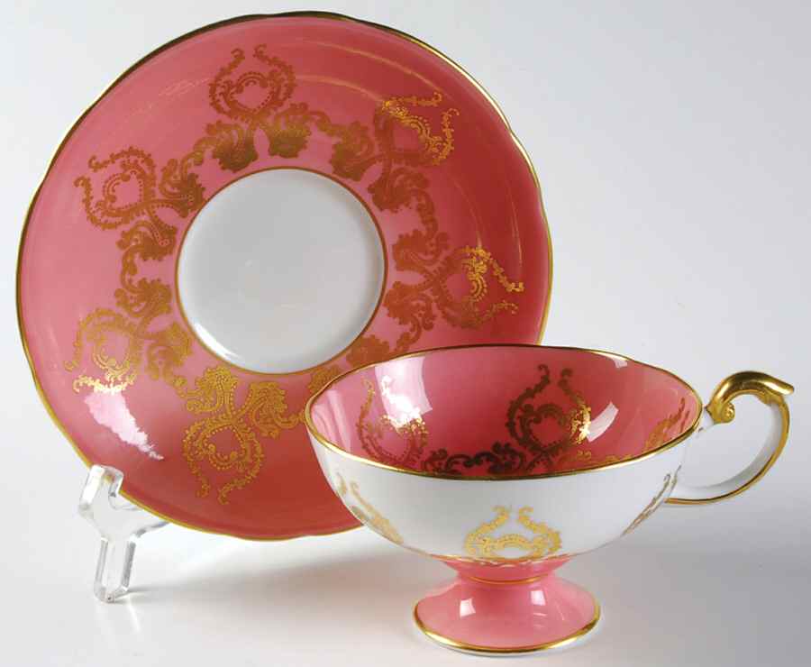1543 Footed Cup & Saucer Set by John  Aynsley & Sons-1