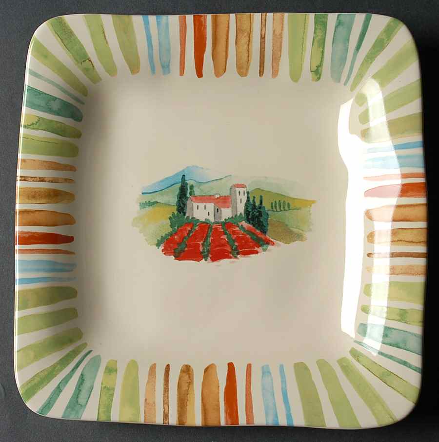 Tuscan Villa Square Salad Plate by 222 Fifth (PTS)-1