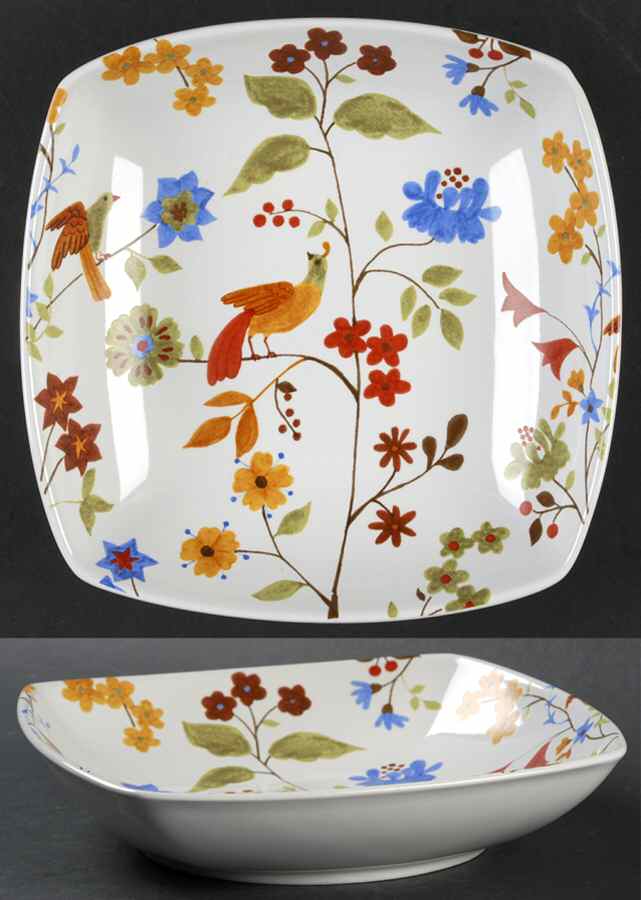 Bird Delight White Square Soup Bowl by 222 Fifth (PTS)-1