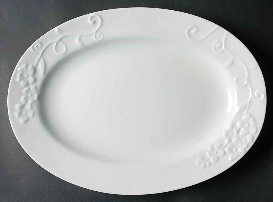Delphine 14" Oval Serving Platter by 222 Fifth (PTS)-1