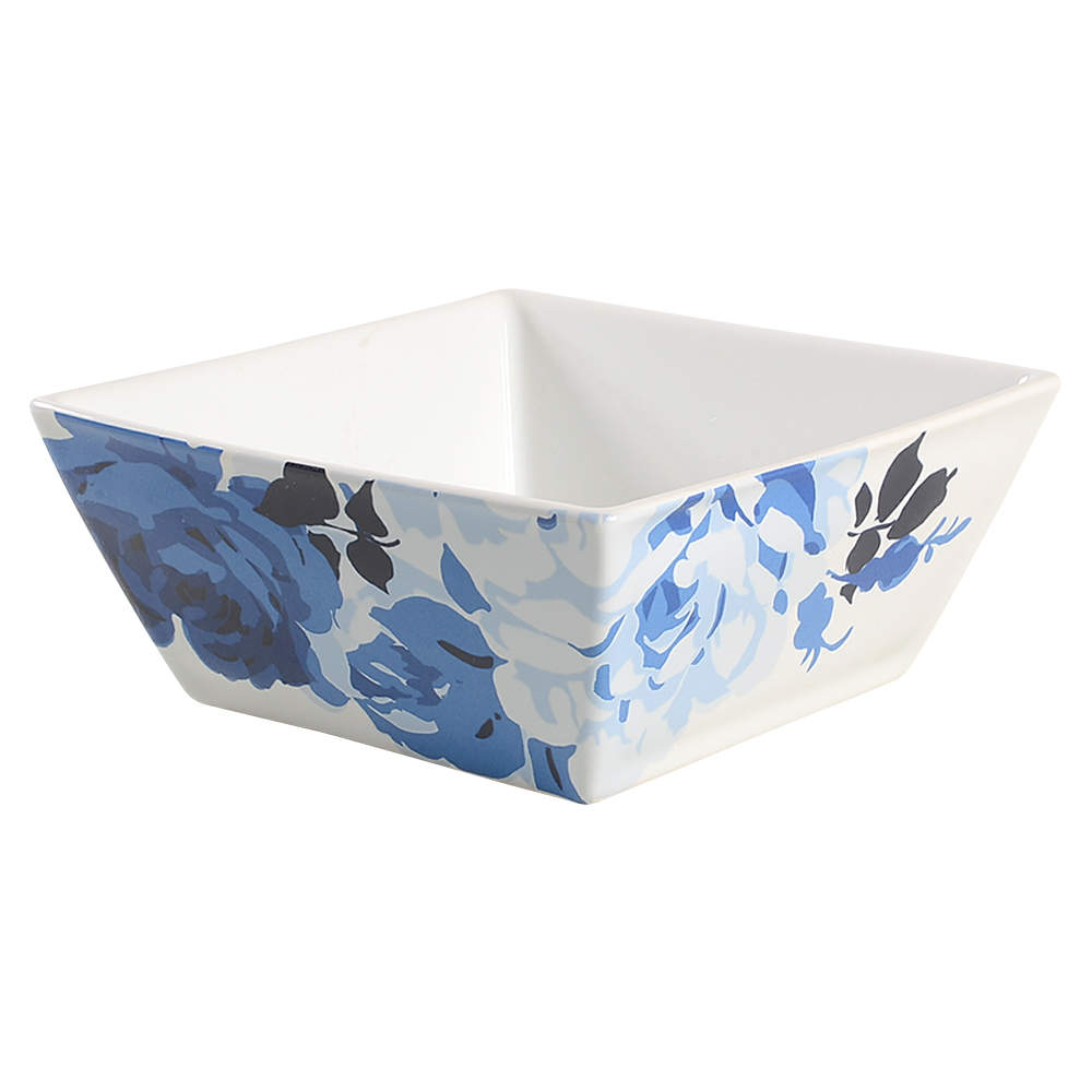Indigo Rose Square Soup/Cereal Bowl by 222 Fifth (PTS)-1