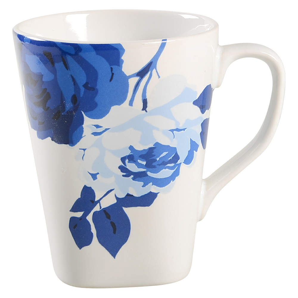 Indigo Rose Square Mug by 222 Fifth (PTS)-1