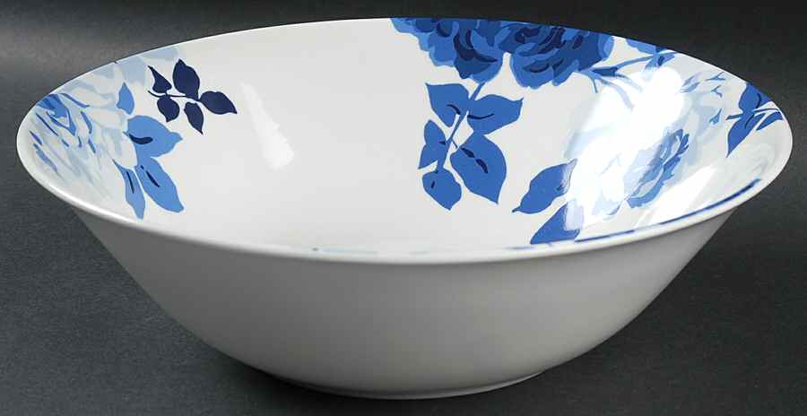 Indigo Rose 10" Round Serving Bowl by 222 Fifth (PTS)-1