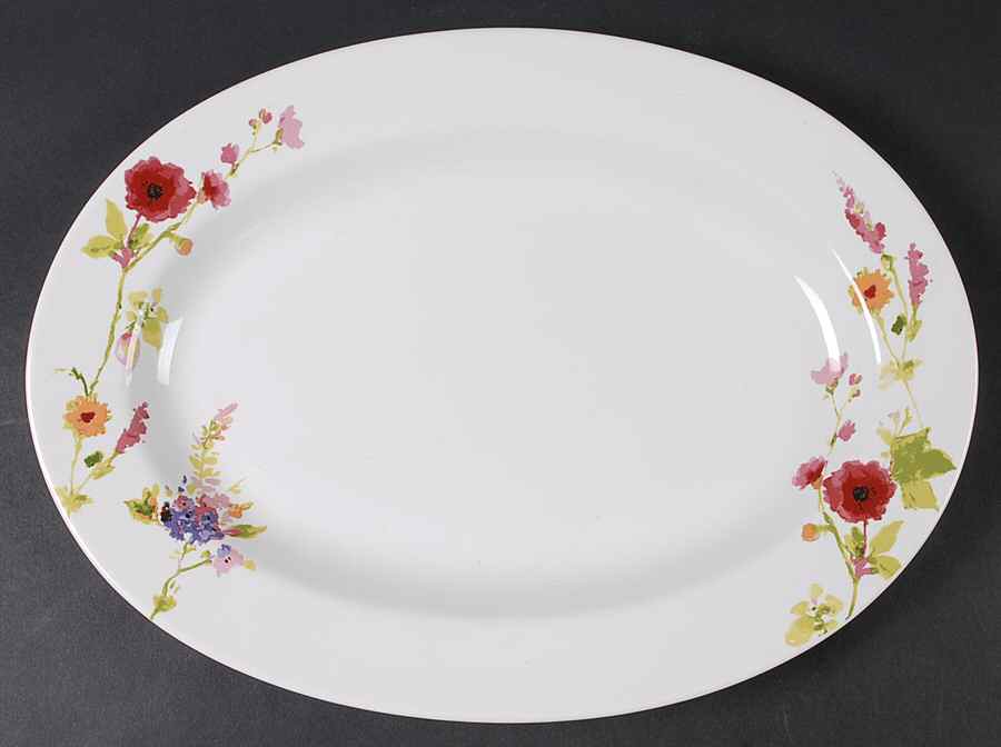 Thea 14" Oval Serving Platter by 222 Fifth (PTS)-1